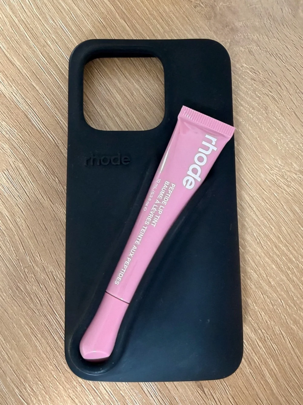 Rhode Lip Phone Case (iPhone 16 Pro) Matte Black - Lipgloss not included